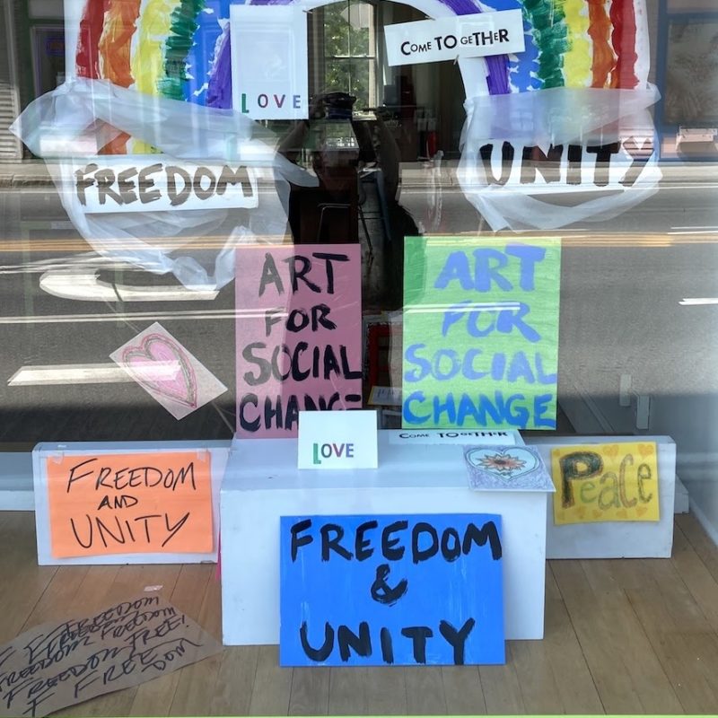 Art for Social Change Window Display