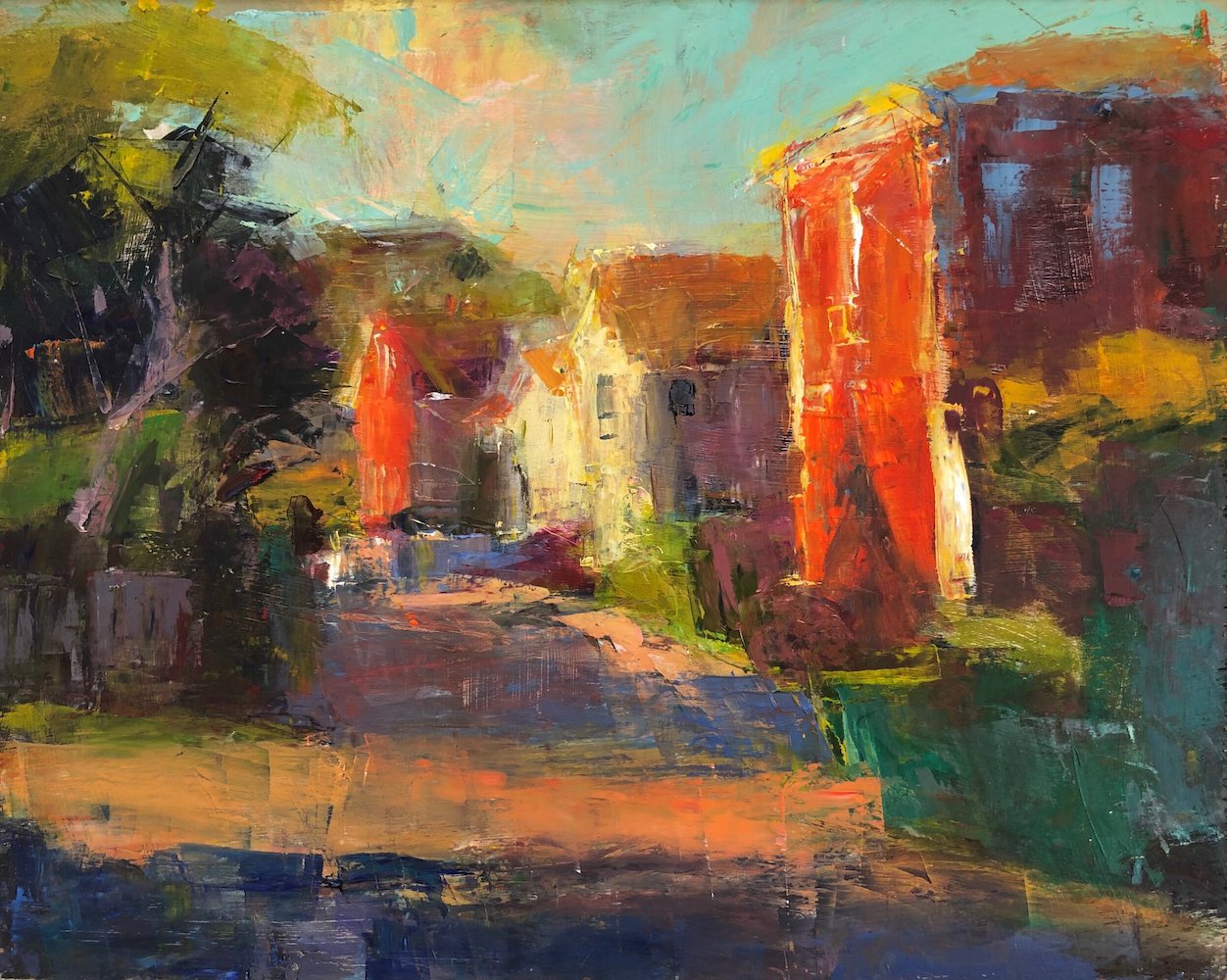 The Sun Smashes Things, Plein Air Oil Painting by Mary Giammarino
