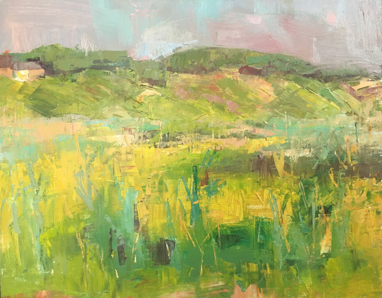 Seagrass and Sky, Plein Air Oil Painting by Mary Giammarino