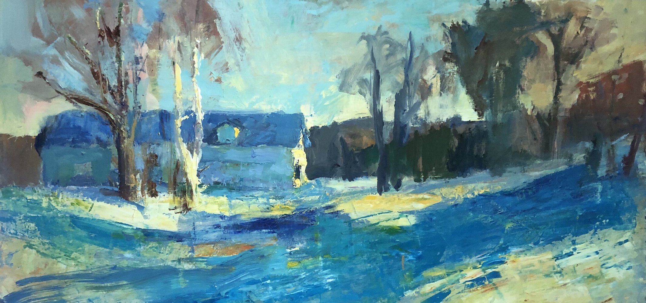 The Warming, Plein Air Oil Painting by Mary Giammarino