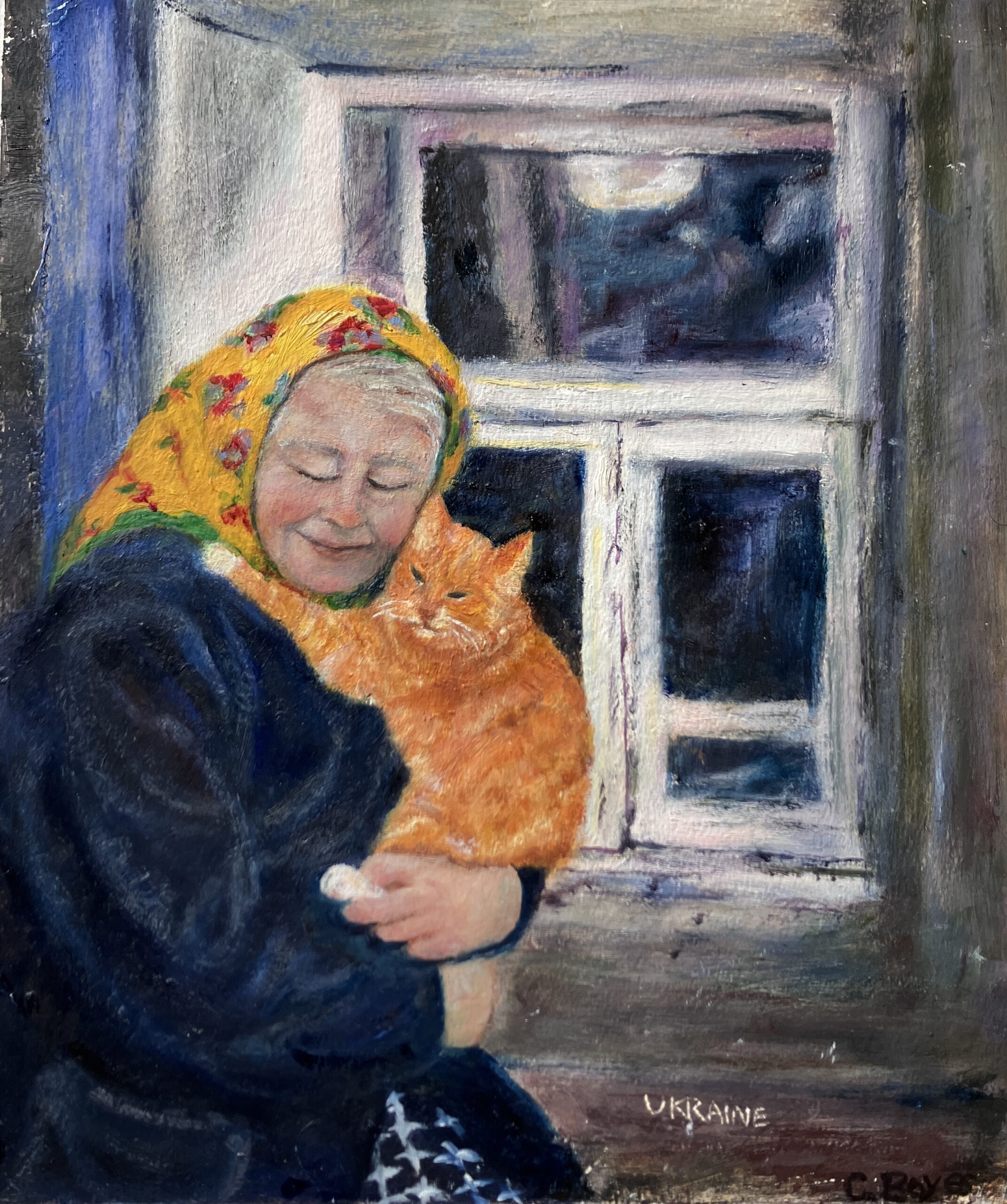 OTW_26_Carol_Boyes Woman and Cat - Ukraine by Carol Boyes